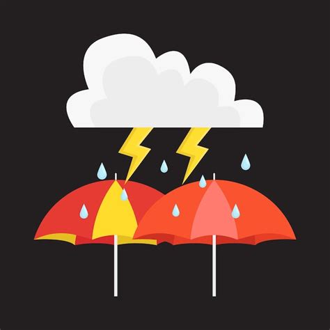 Illustration De La Pluie Vecteur Premium