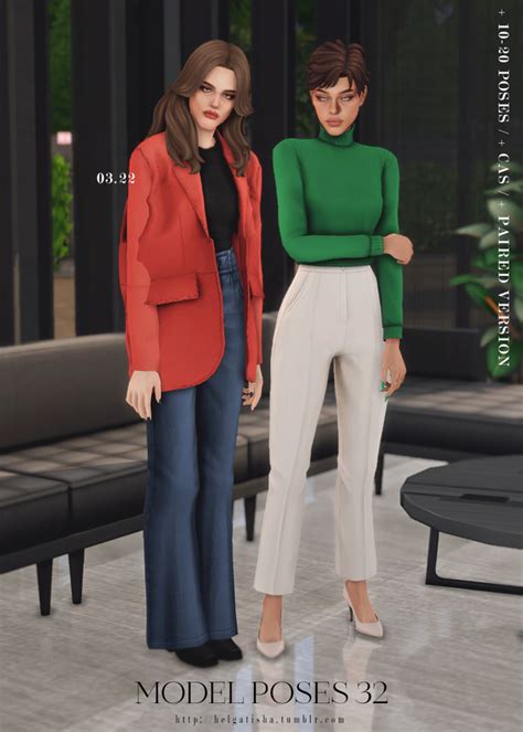 Ts4 Model Poses 32 Pose Pack And Cas Helgatisha On Patreon In 2022 Model Poses Poses Model