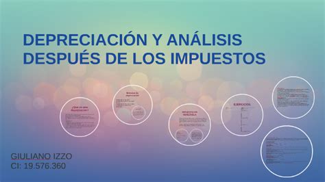 DEPRECIACIÓN Y ANALISIS DESPUES DE LOS IMPUESTOS by Giuliano Izzo on Prezi