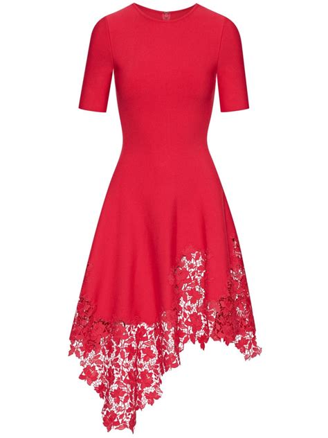 Oscar De La Renta Gardenia Guipure Lace Knitted Dress Farfetch