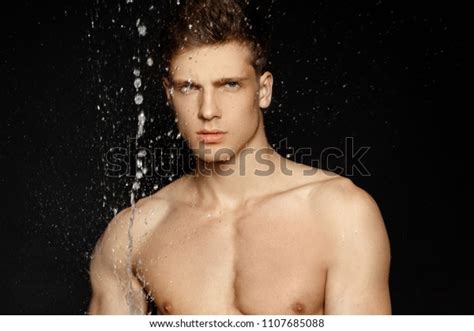 Wet Guy Portrait Water Splash Drops Stock Photo 1107685088 Shutterstock