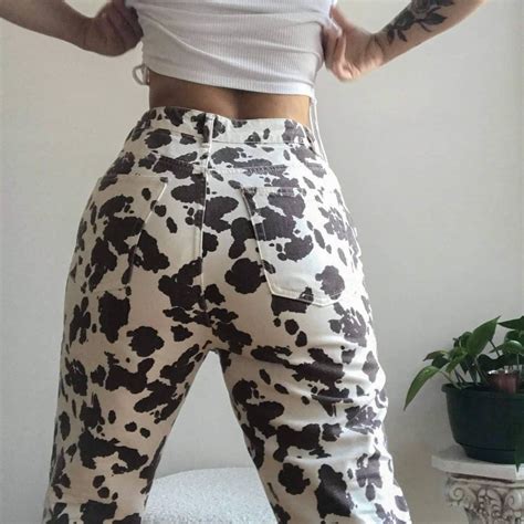 Cow Print Pants Glassons Printed Pants Cow Print Fashion