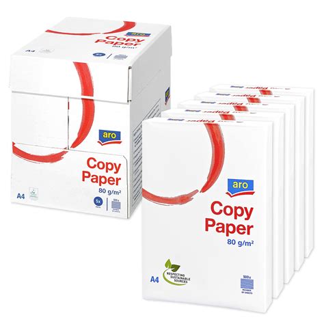 Aro DIN A4 Kopierpapier 80 G M Wei 5 X 500 Blatt Amazon De