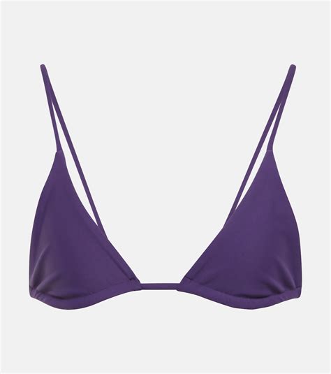 Via Triangle Bikini Top In Purple Jade Swim Mytheresa