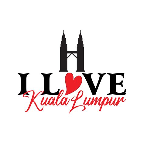 Malaysia State I Love Kuala Lumpur Design Template 22123198 Vector Art