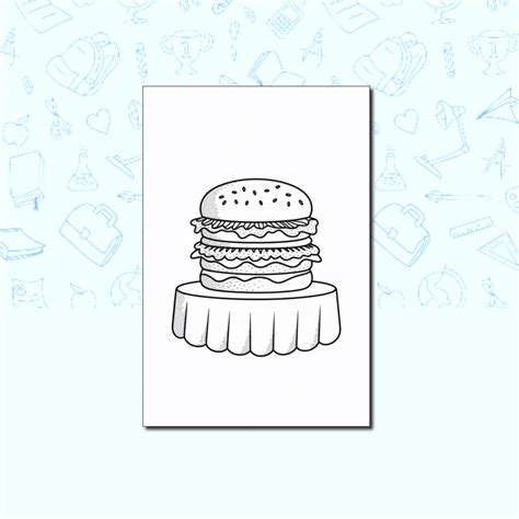 Бургер – раскраска для активных детей – распечатать детские раскраски