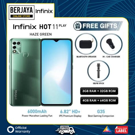 INFINIX HOT PLAY GB RAM GB ROM Inches IPS LCD Nits MediaTek MT G