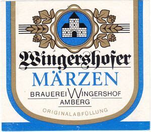 Drink Label Wingershofer M Rzen Brauerei Wingershof Amberg Germany