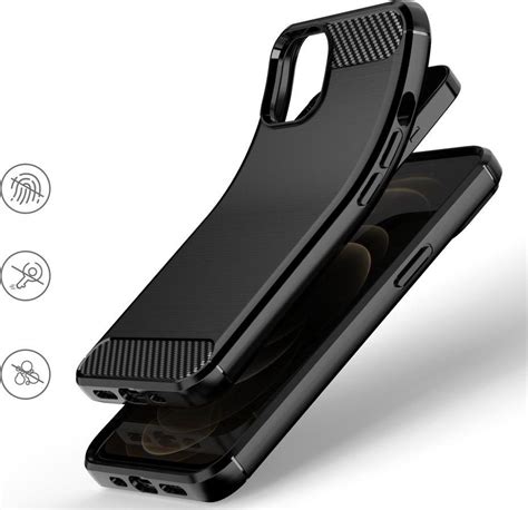 Hurtel Carbon Case Elastyczne Etui Pokrowiec Iphone Mini Czarny