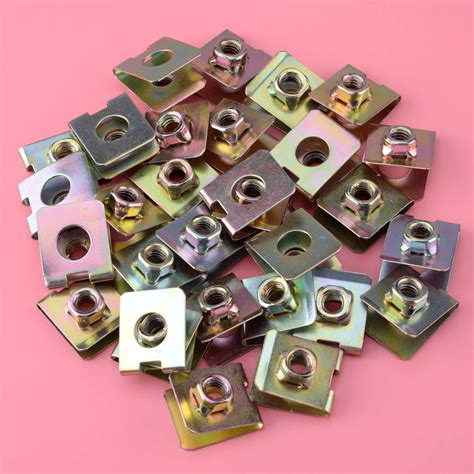 Citall New 30pcs 6mm M6 Hole Spring Metal U Type Rivet Clips Speed Nuts