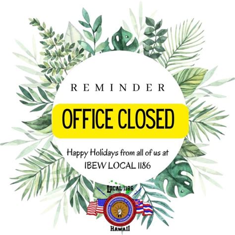 Holiday Schedule Archives Ibew