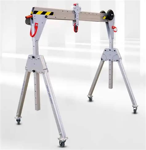 Small Indoor Crane Adjustable Height Aluminum Alloy Mobile Gantry Crane