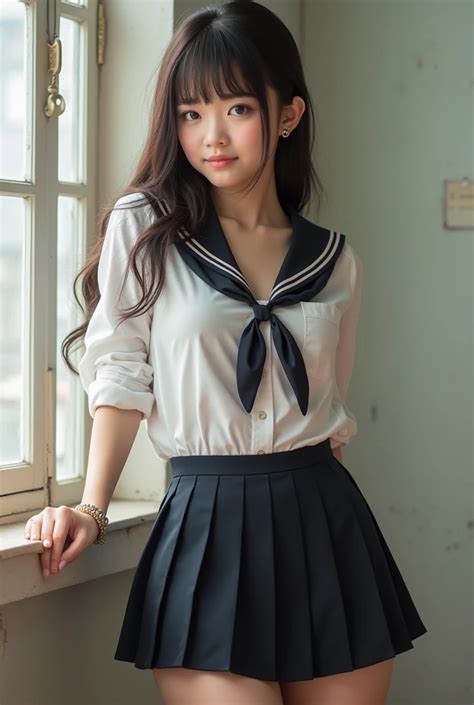 Japanese Teen School Uniform Hot Naughty SeaArt AI