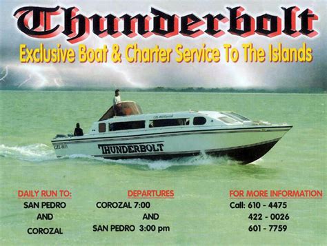 Thunderbolt Travels Belizes Express Boat Transportation Ambergris