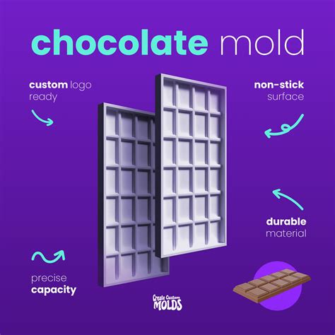 Custom Classic Chocolate Bar Mold – Create Custom Molds