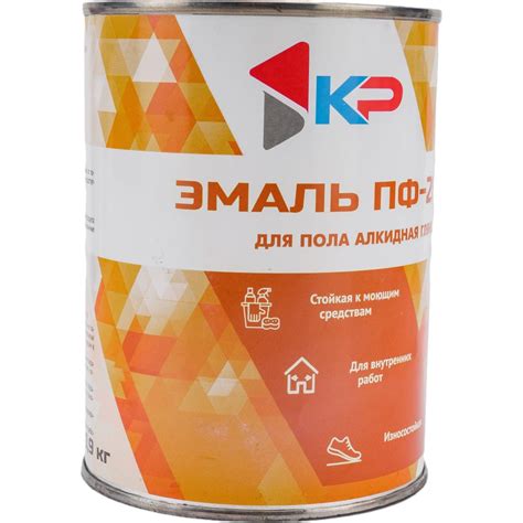 Краска для пола КР ПФ-266 золотисто-коричневая 0,9 кг 4610044290884 ...
