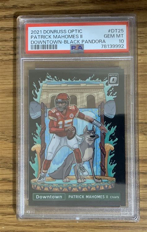 Patrick Mahomes II 2021 Optic DT 25 Downtown Black Pandora 25 Price