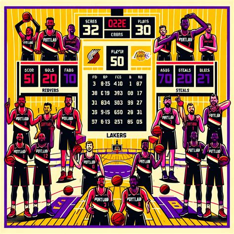 Portland Trail Blazers Vs Lakers Match Player Stats