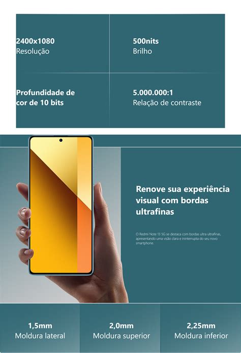 Tamanho Redmi Note 13 - Redmi Note 13 5G 256GB | Xiaomi Brasil