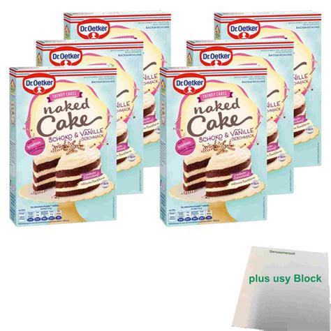 Dr Oetker Naked Cake Schoko Vanille 6er Pack 6x285g Packung Us