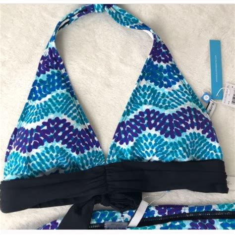 Bleu Rod Beattie Swim Bleu Rod Beattie Halter Bikini Black Blue Poshmark