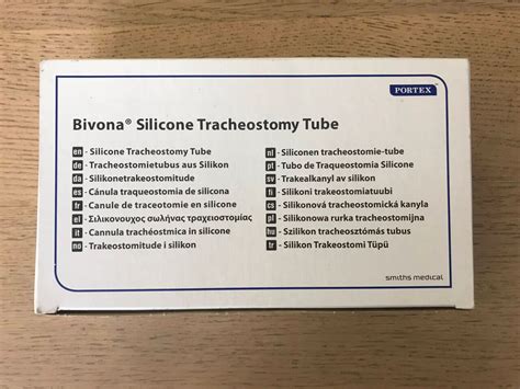 New Smiths Medical 850190 Portex Bivona Silicone Tracheostomy Tube