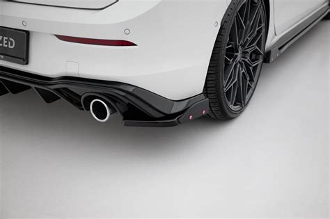 Rear Side Splitters V 2 Flaps Volkswagen Golf GTI GTE Mk8 Gloss