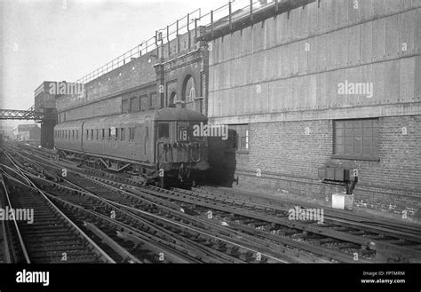 bil southern electric unit passes brighton shed   october