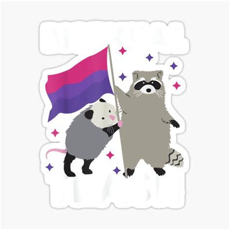 Bisexual Trash Gay Pride Rainbow LGBT Raccoon Possum Sticker For Sale By ShodweLNG Redbubble