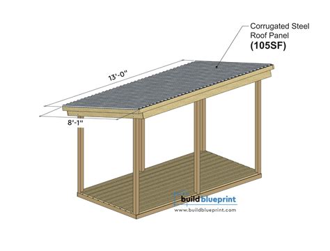 X Firewood Shed Plans Build Blueprint