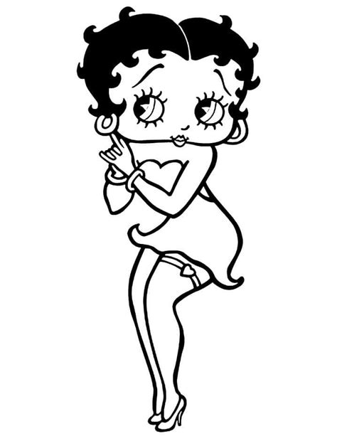 Lovely Betty Boop Coloring Pages Coloring Cool