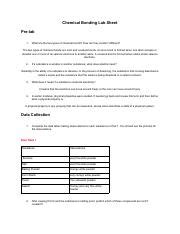 Chemical Bonding Lab Docx Chemical Bonding Lab Sheet Pre Lab