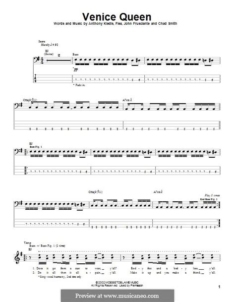 Venice Queen Red Hot Chili Peppers By A Kiedis J Frusciante On MusicaNeo