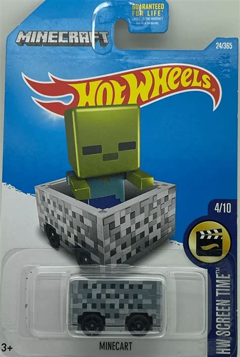 Hot Wheels Minecraft Minecart HW Screen Time Gray Walmart