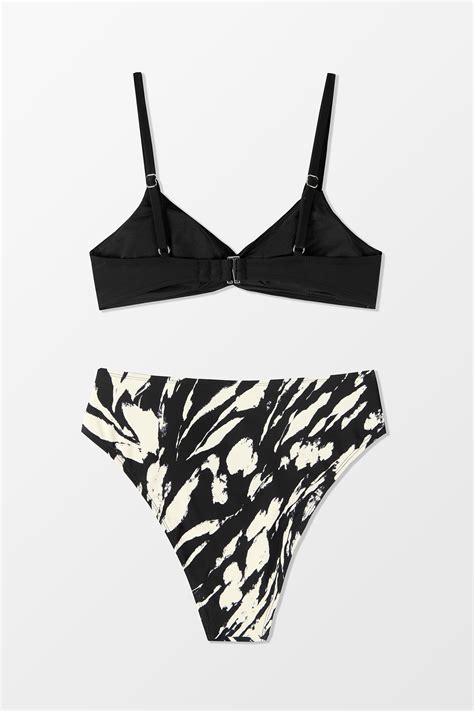 Whimsical Strokes Twisted Front Bralette Cheeky Bikini Set