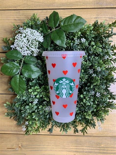 Valentine Day Cup Starbucks Cup Tumbler Gift Ideas Vday Heart Starbucks