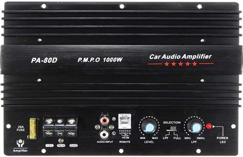 Amazon Car Amplifier New V W Mono Car Audio Power Amplifier