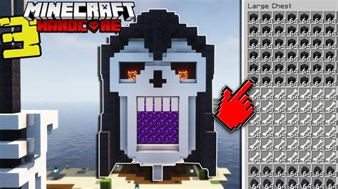 Aku Membuat Wither Skeleton Farm Di Minecraft Hardcore Youtube