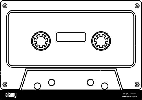 Retro Audio Cassette Icon Black Color Vector I Flat Style Simple Image Stock Vector Image And Art