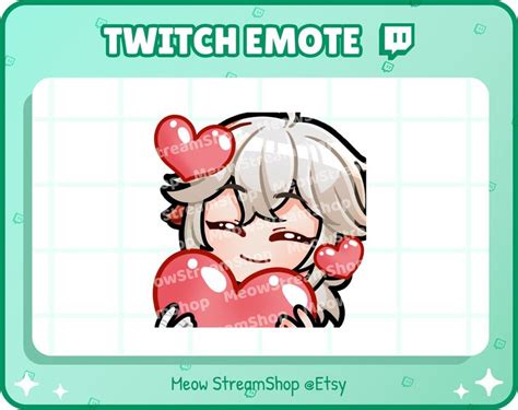 Twitch Emote Kazuha Kaedehara Heart Love Hug Happy Emotes