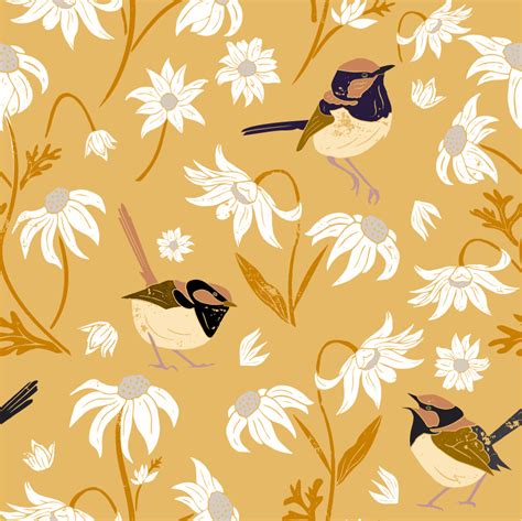 Fairy Wrens Flannel Flowers Archives Kk Fabrics