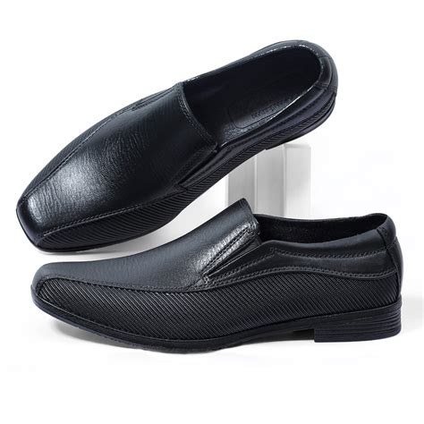 STK618 Premium Black Shoes School Rubber Shoes Work Shoes Formal Shoes | Lazada PH