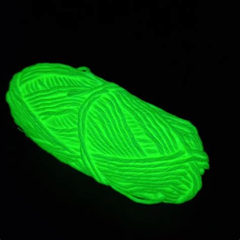 Ring Spun Polyester Luminous Hand Knitting Yarn Mm Glow In The