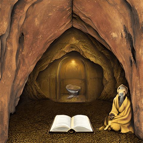 Hermit In A Cave Entrance · Creative Fabrica