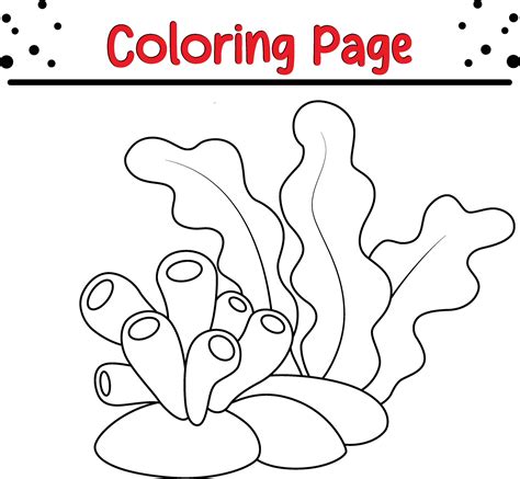 coral reef coloring page. Sea coloring book 37372551 Vector Art at Vecteezy