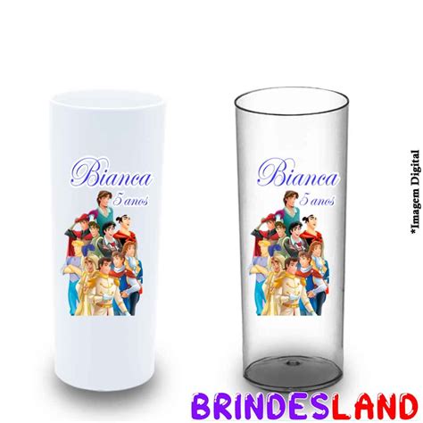 Copo Long Drink Personalizado Ml Pr Ncipes Disney Elo