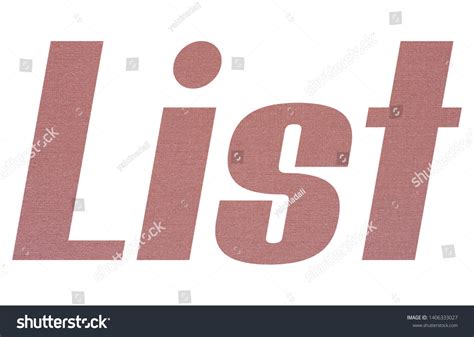 List Word Terracotta Colored Fabric Texture Stock Photo 1406333027