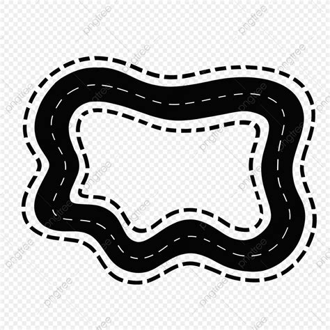 Black And White Rugged Race Track Clipart, Race Track Clipart, Track ...