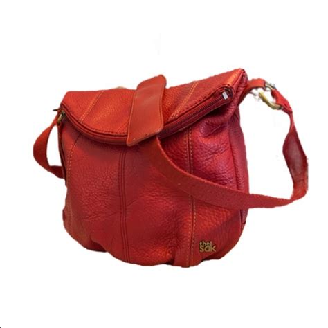 The Sak Bags The Sak Cherry Deena Flap Shoulder Bag Red Pebbled Leather Poshmark