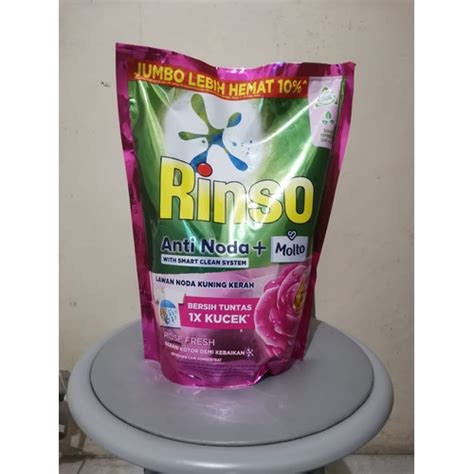 Jual Rinso Molto Detergent Cair Deterjen Anti Noda Rose Fresh L